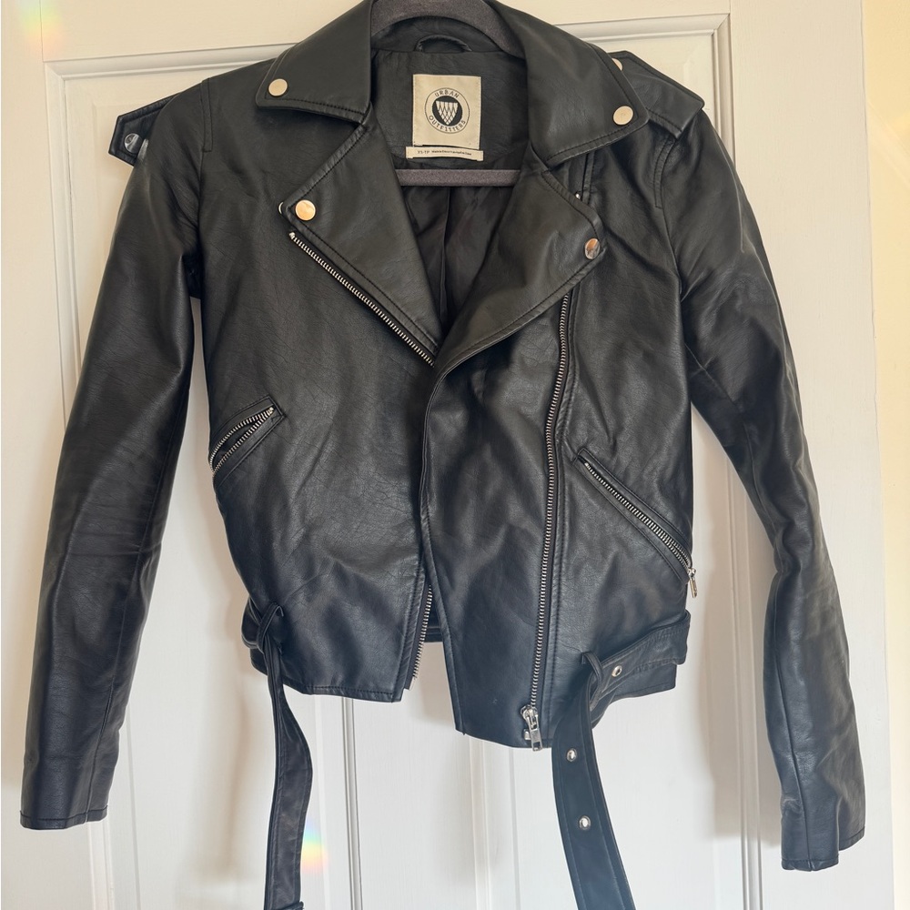 Black Leather Biker Jacket